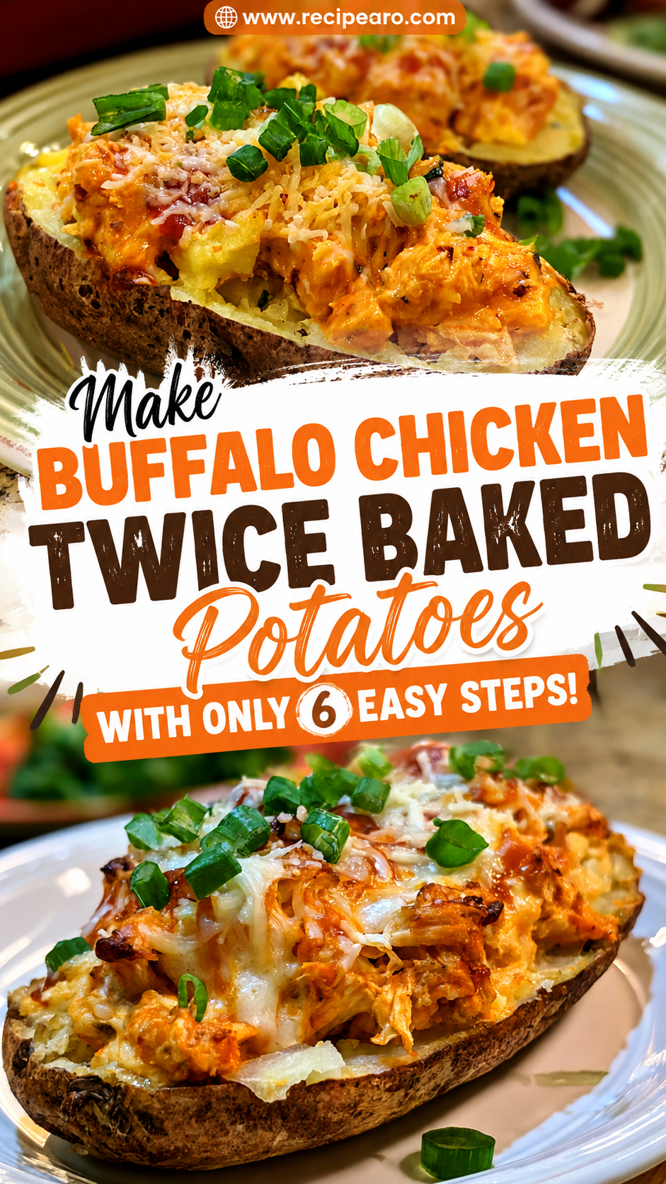 buffalo chicken twice baked potatoes