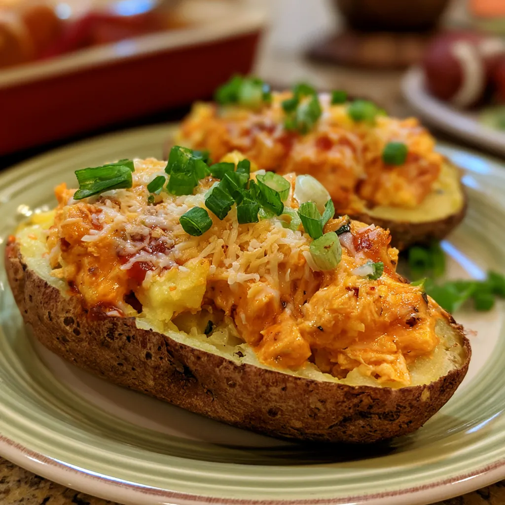 buffalo chicken twice baked potatoes