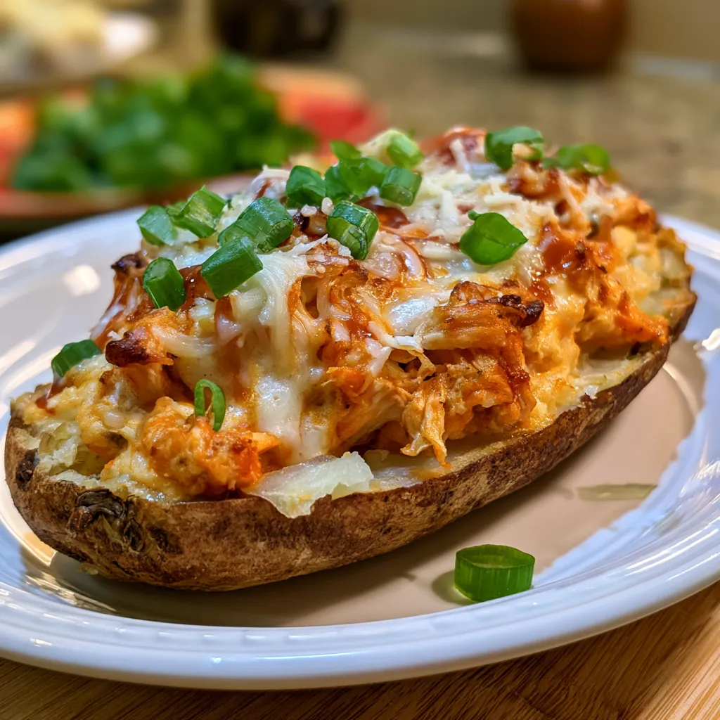 buffalo chicken twice baked potatoes
