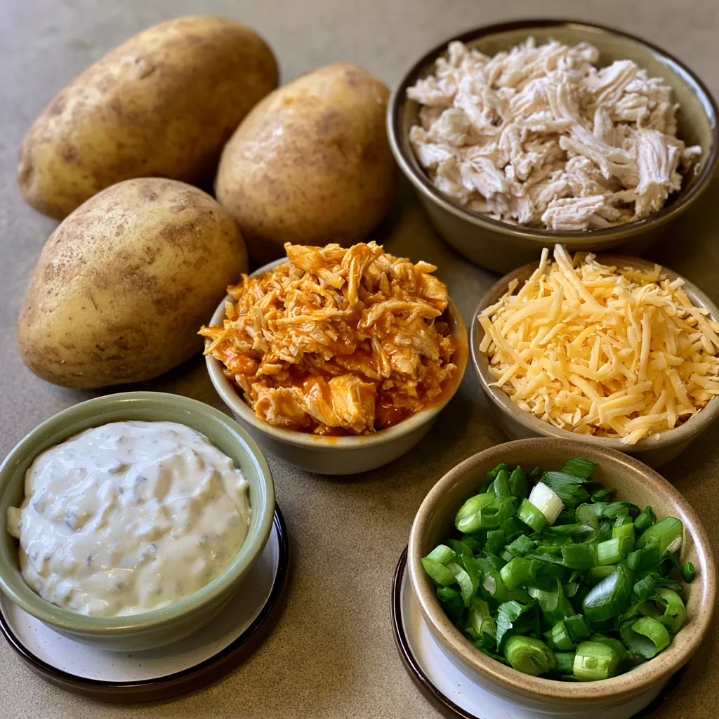 buffalo chicken twice baked potatoes