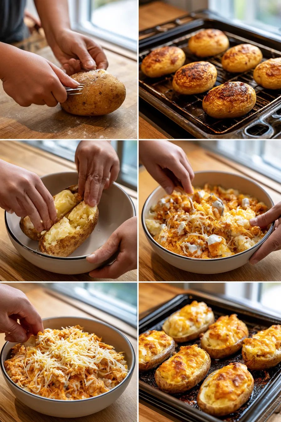 buffalo chicken twice baked potatoes