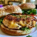 cheddar ranch chicken burgers