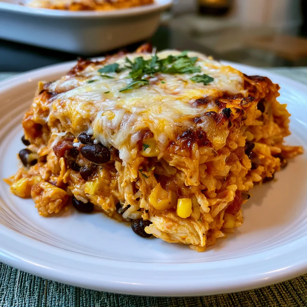 chicken enchilada rice casserole