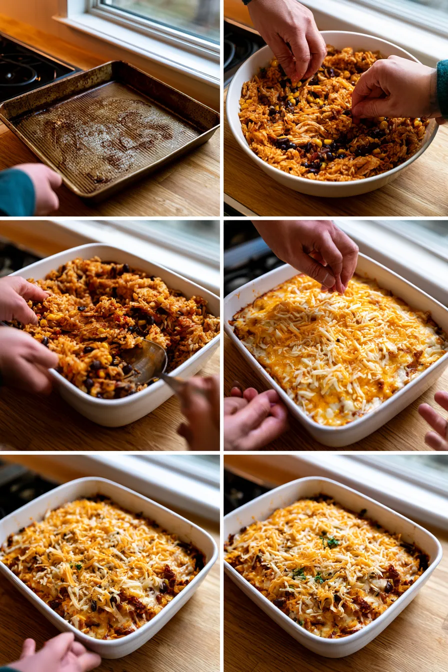 chicken enchilada rice casserole
