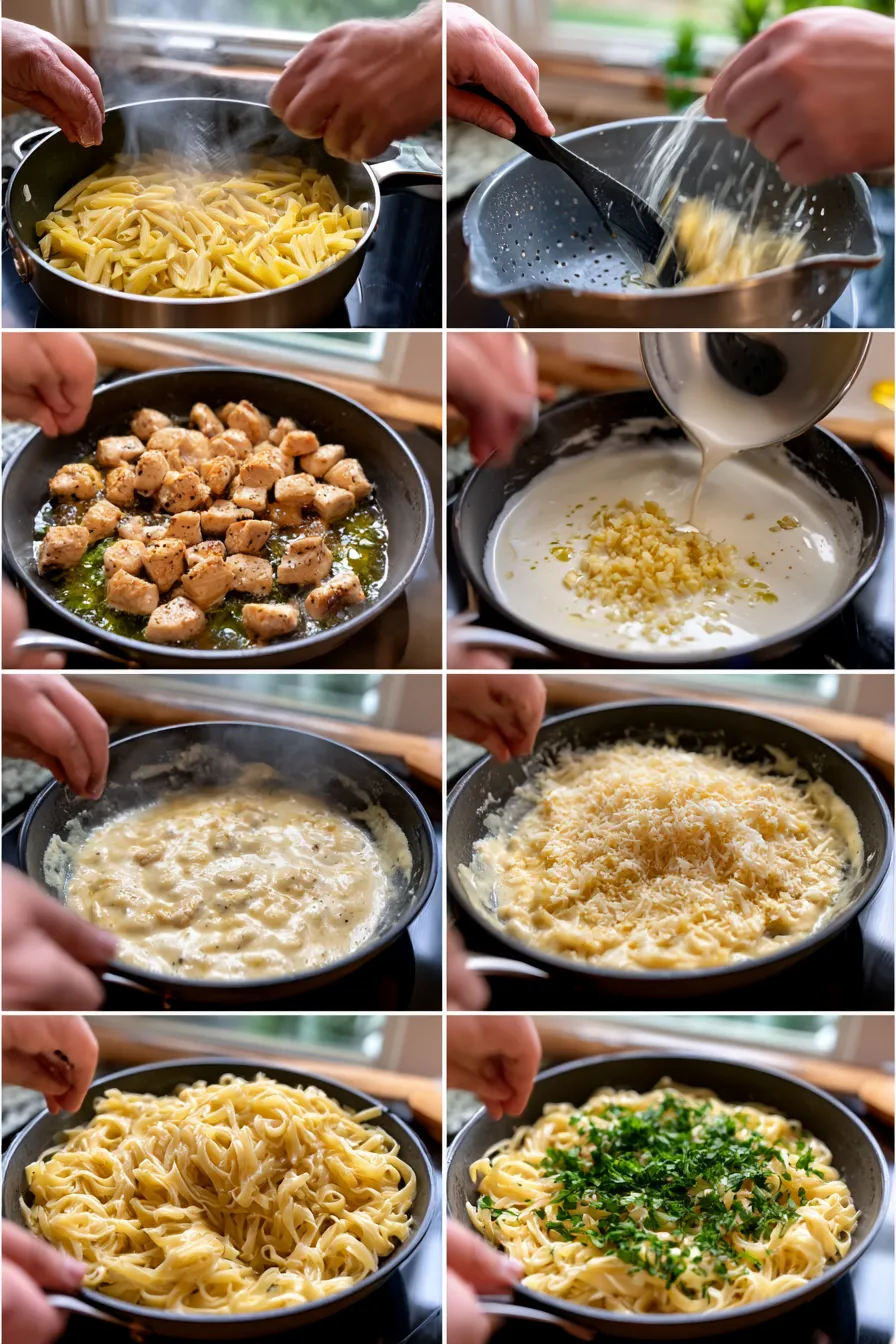 chicken garlic parmesan pasta