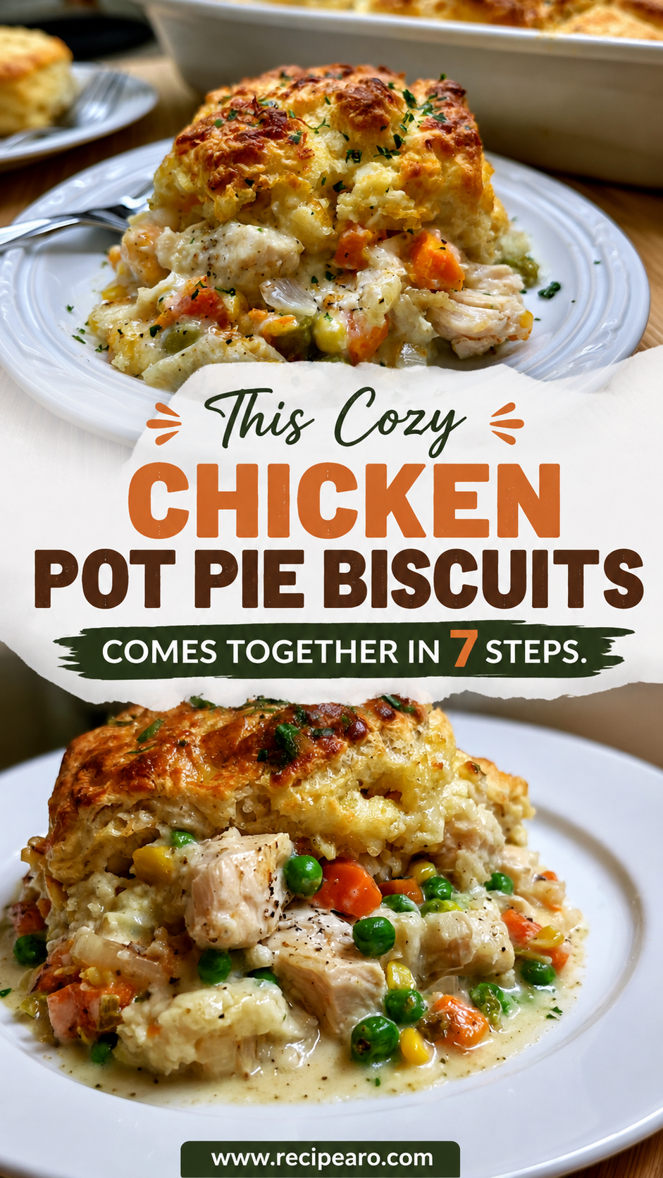 chicken pot pie with biscuits
