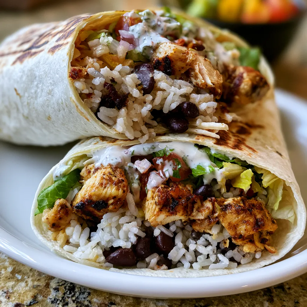 chipotle ranch grilled chicken burrito