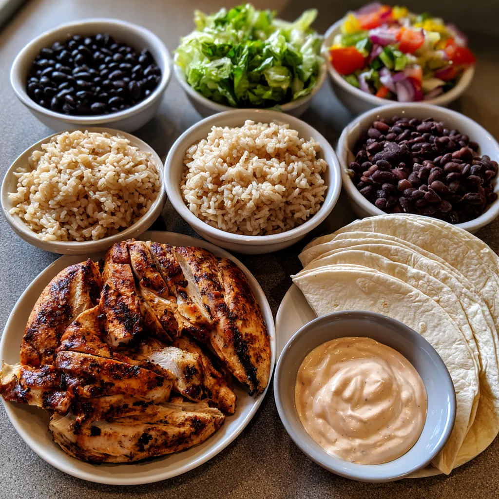 chipotle ranch grilled chicken burrito