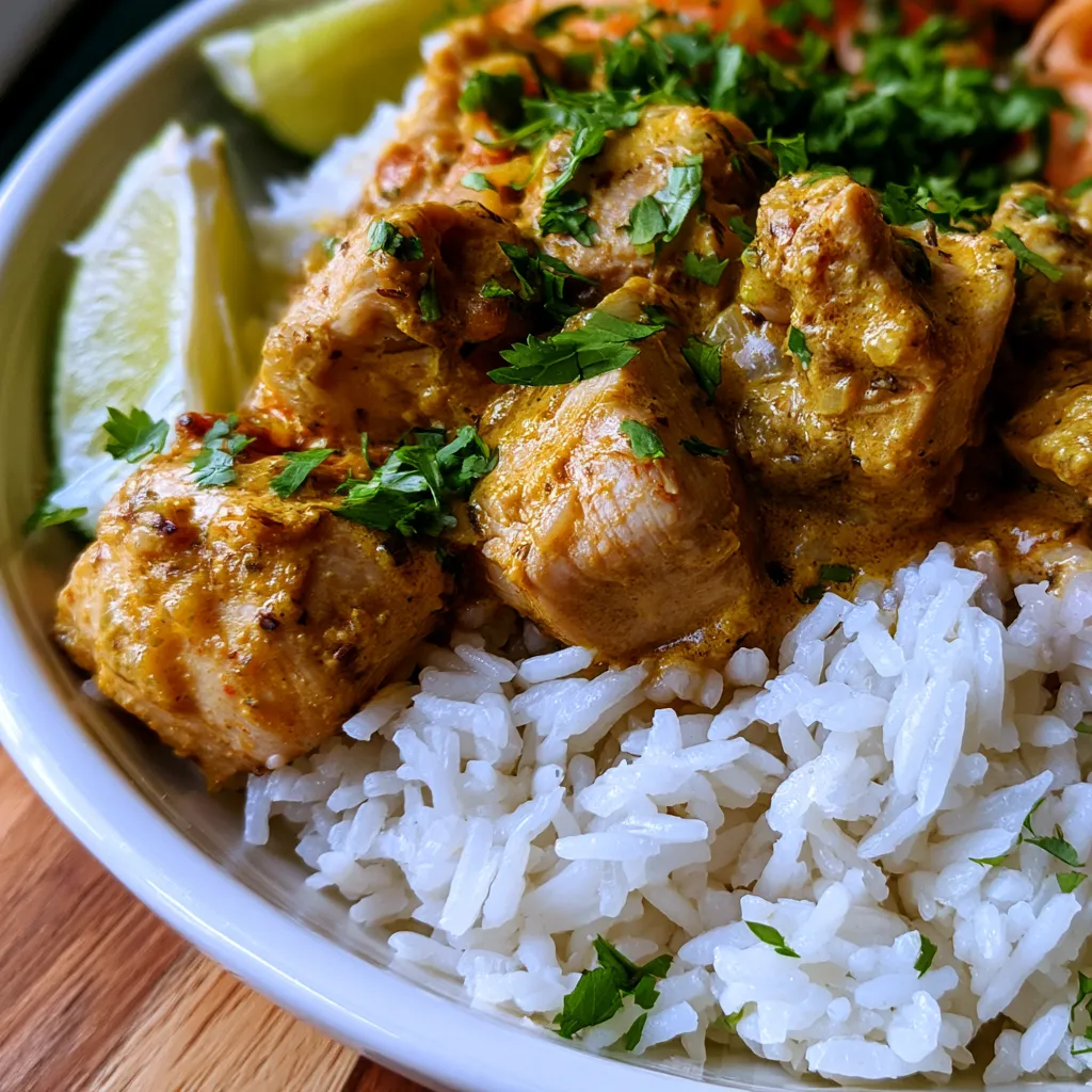 coconut chicken rice bowl
