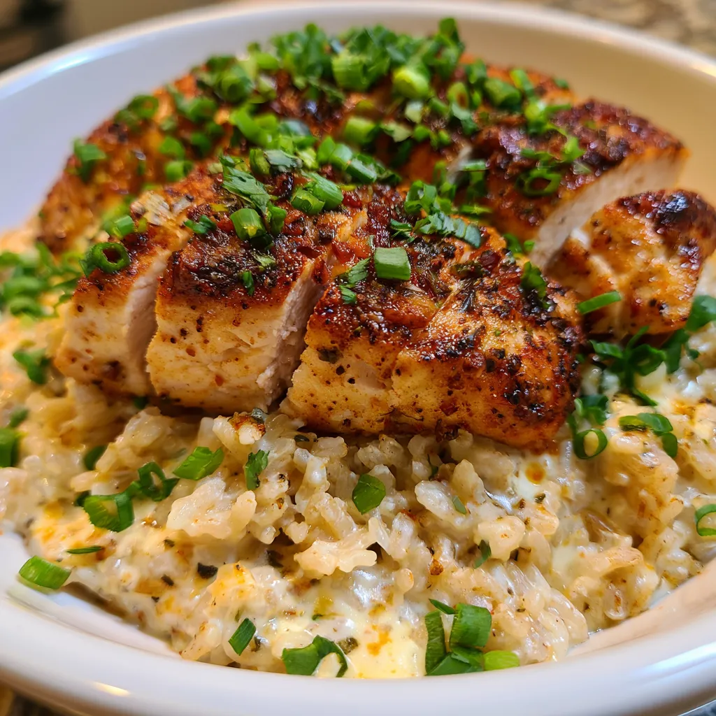 creamy cajun chicken and rice bowls