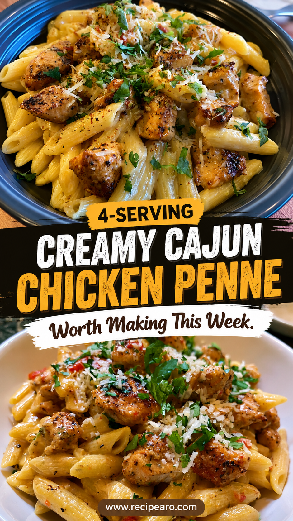 creamy cajun chicken penne pasta