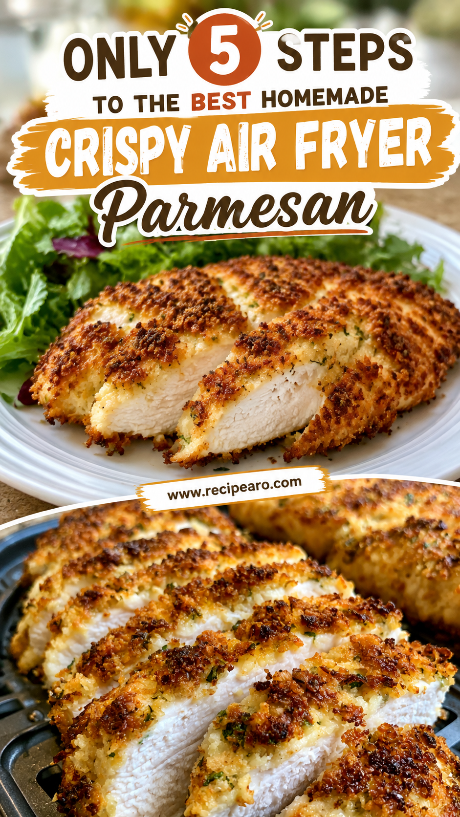 crispy air fryer parmesan chicken