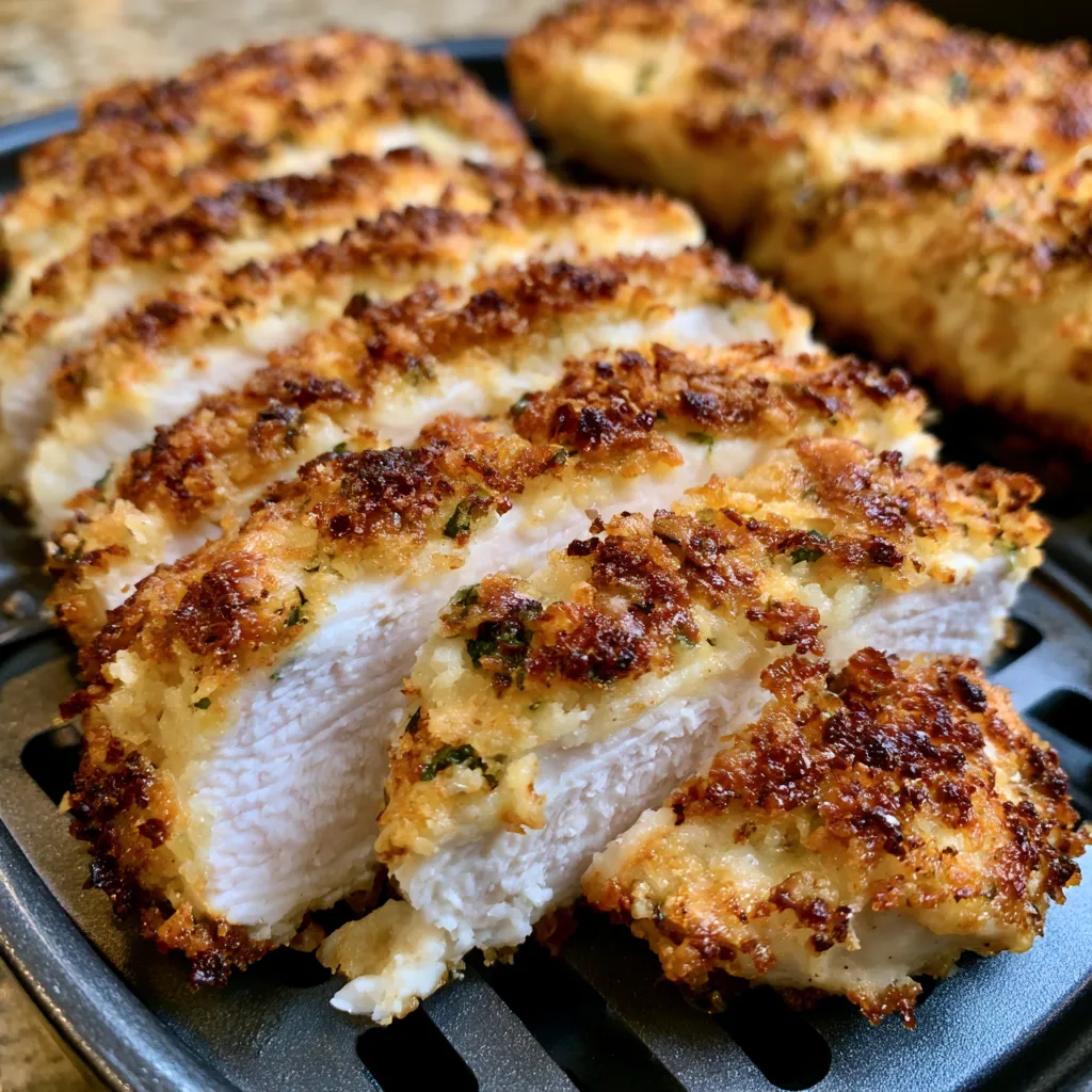 crispy air fryer parmesan chicken