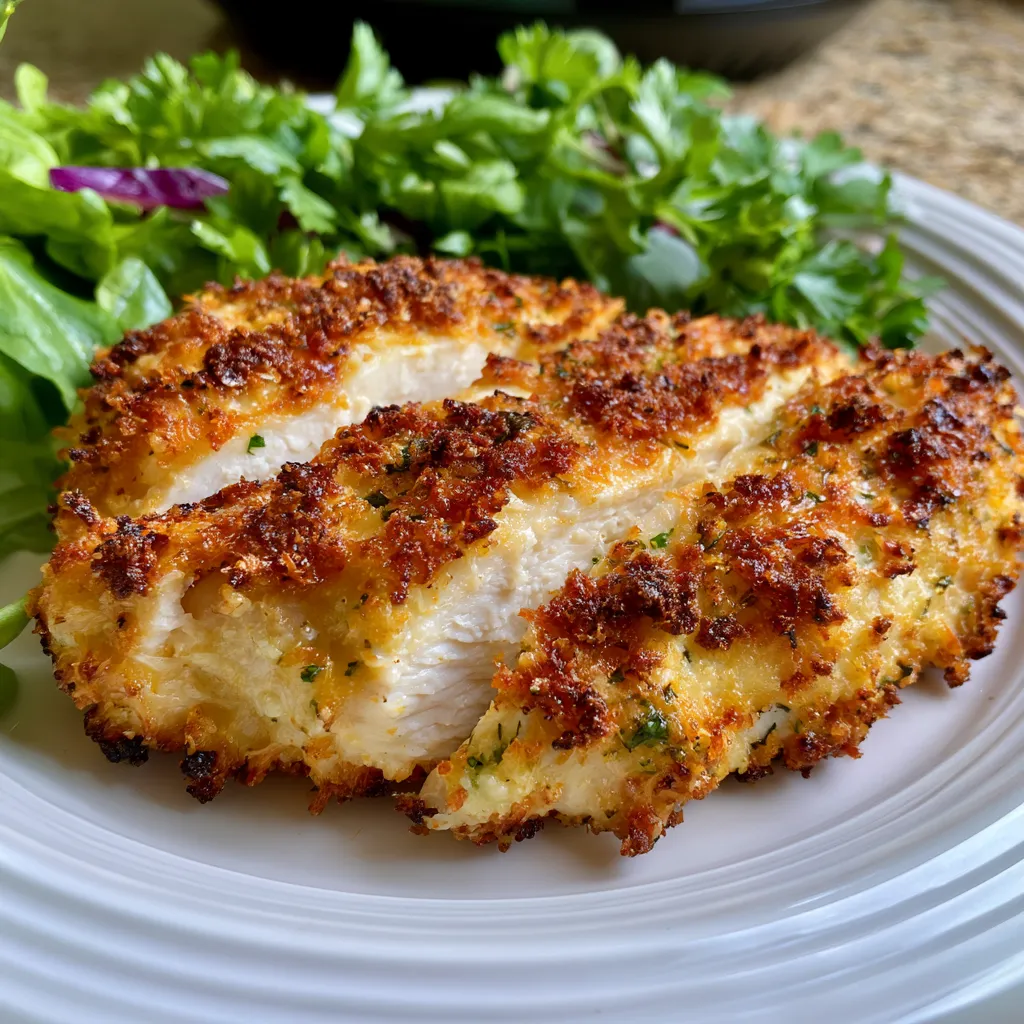 crispy air fryer parmesan chicken