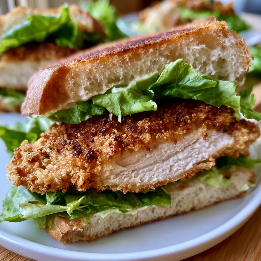 crispy chicken caesar sandwich