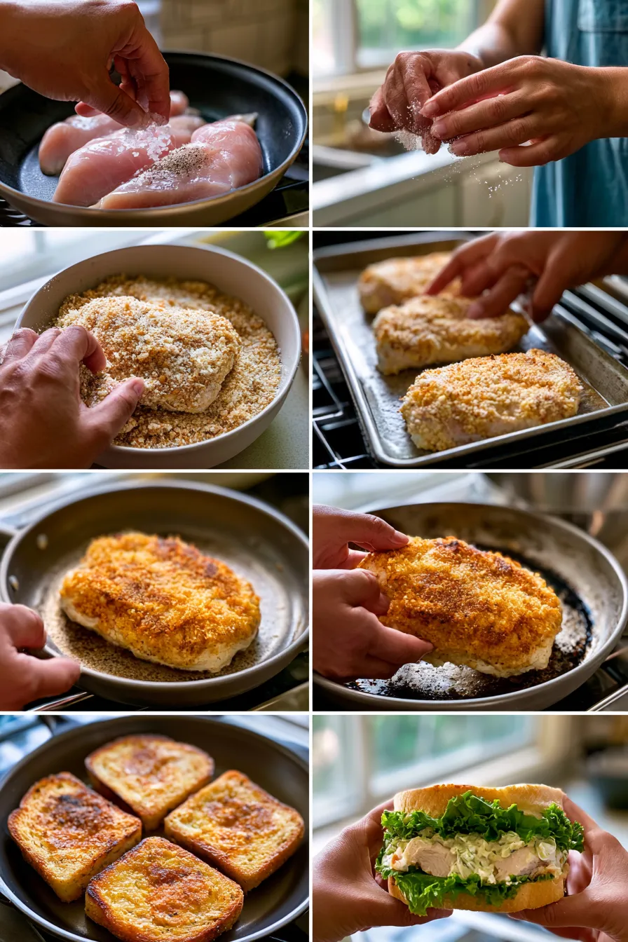crispy chicken caesar sandwich