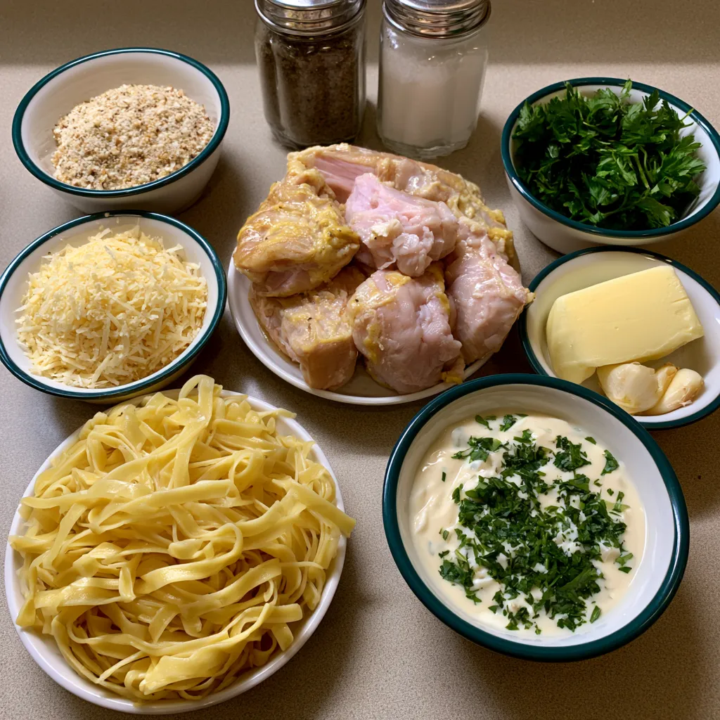 crispy chicken fettuccine alfredo