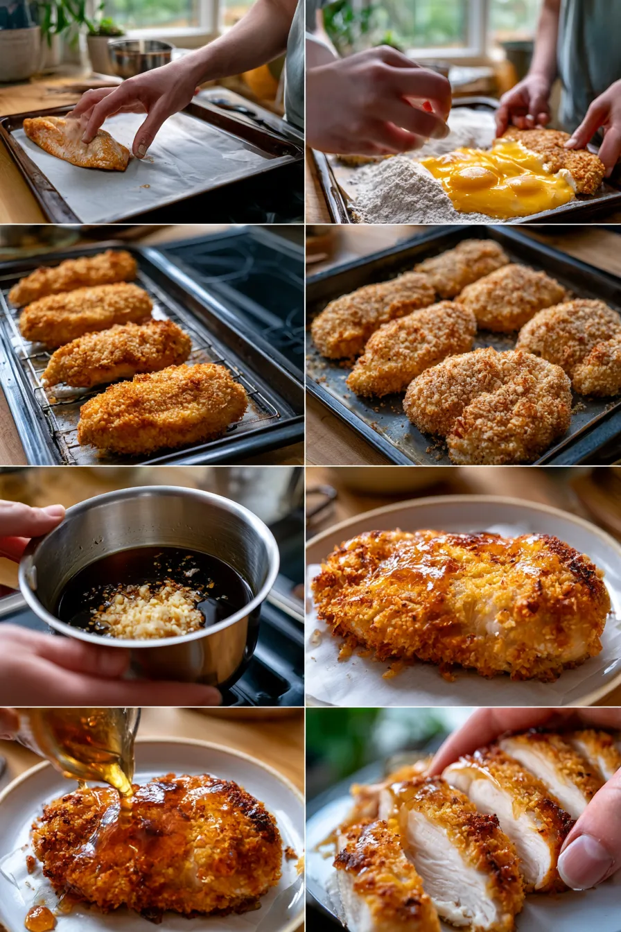 double crunch honey garlic chicken breasts