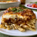 french onion chicken orzo casserole