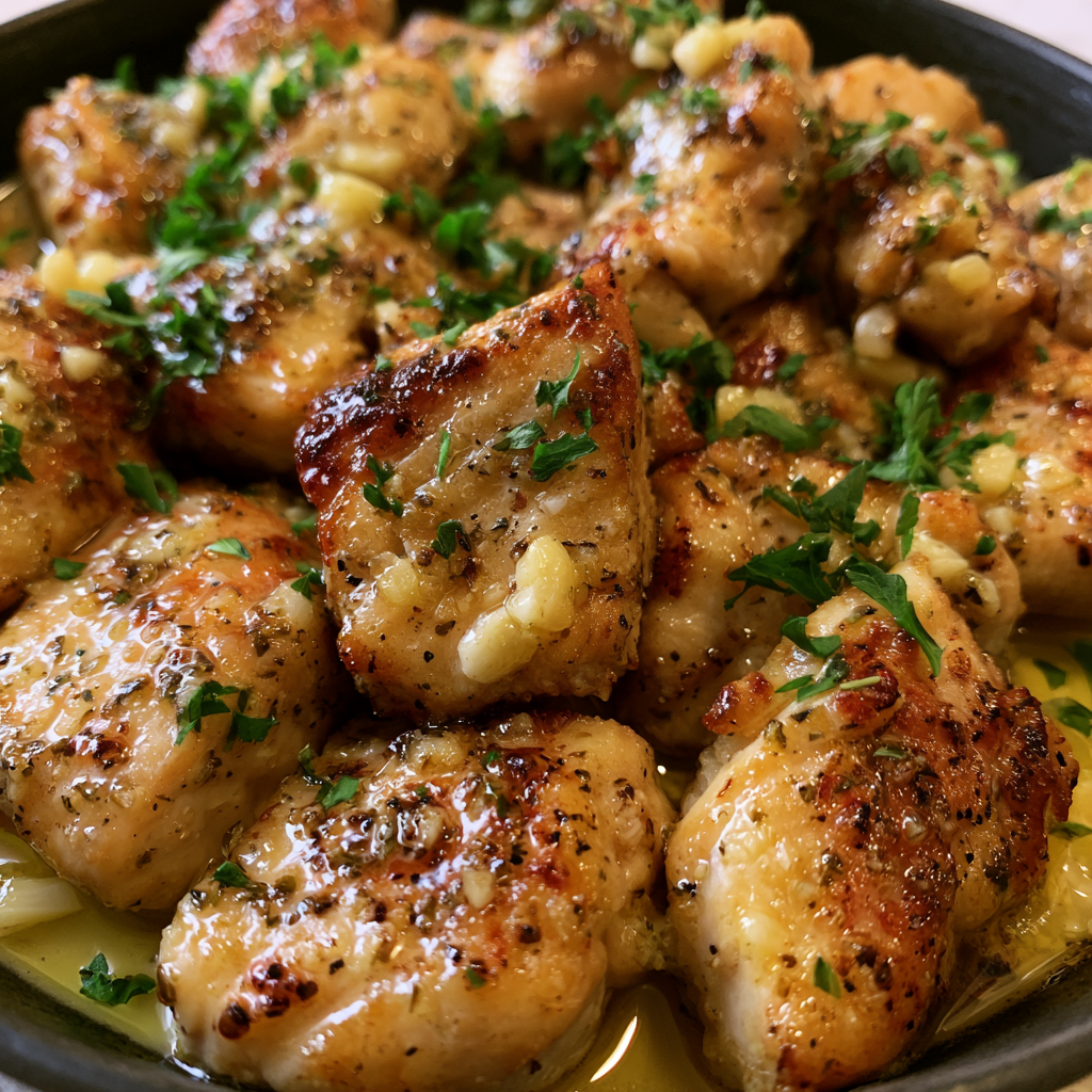 garlic butter chicken bites