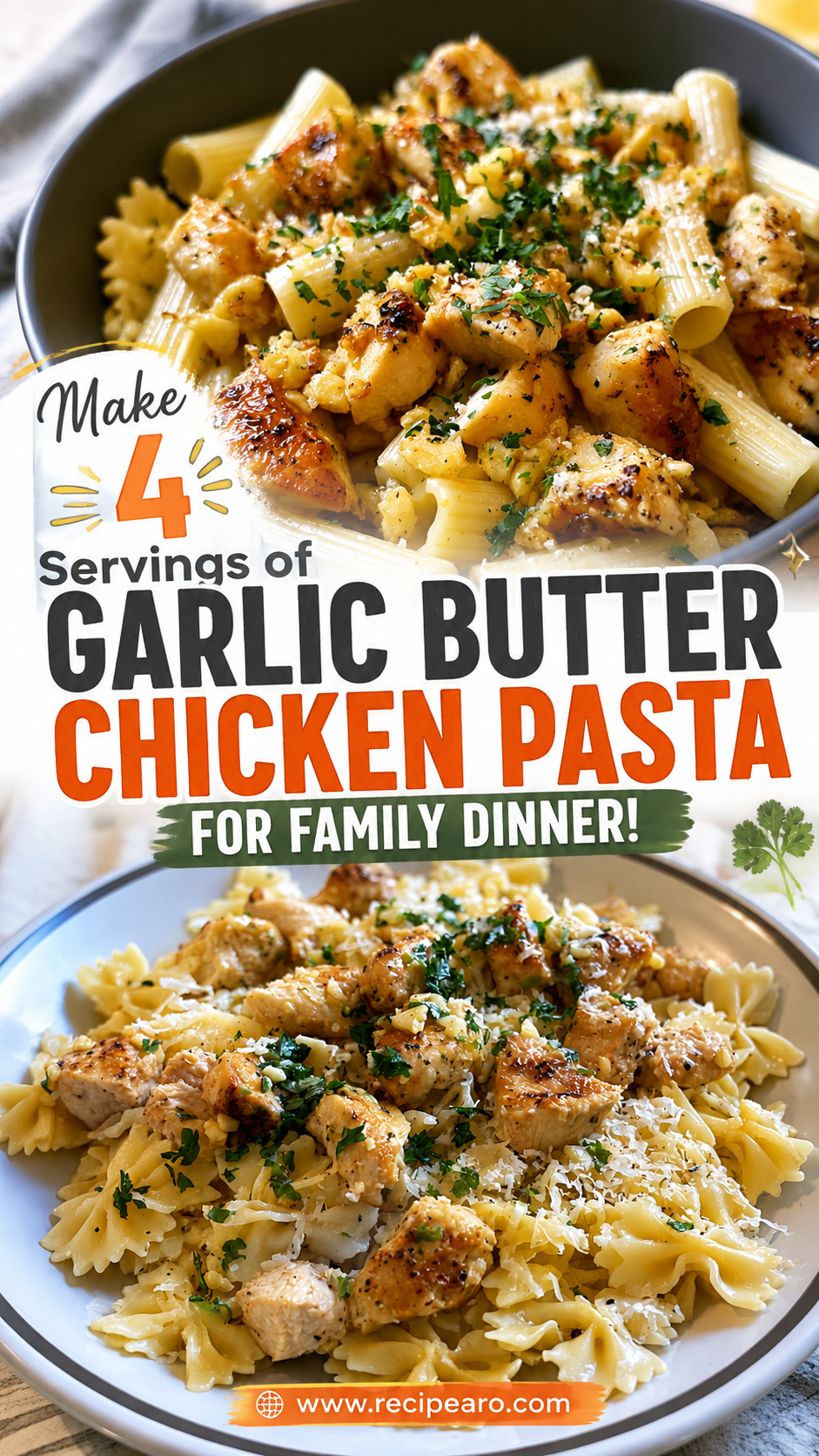 garlic butter chicken pasta
