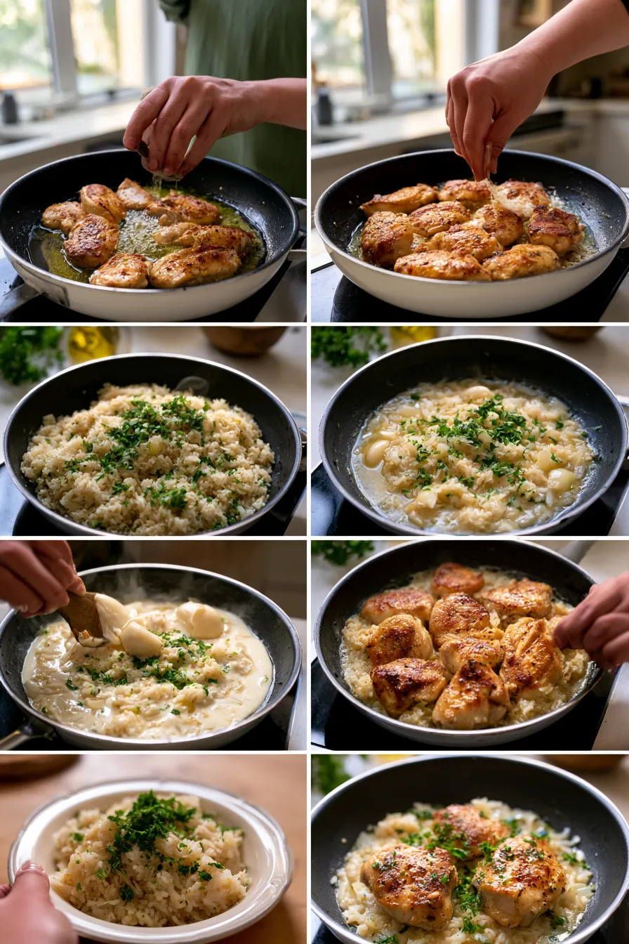 garlic parmesan chicken and rice