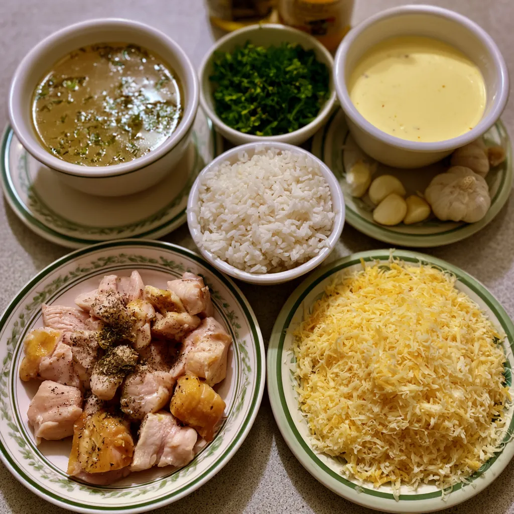garlic parmesan chicken and rice