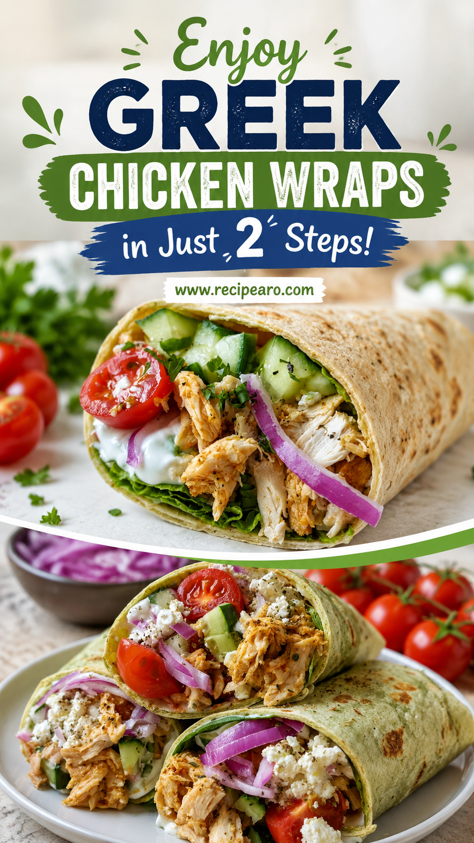 greek chicken wraps