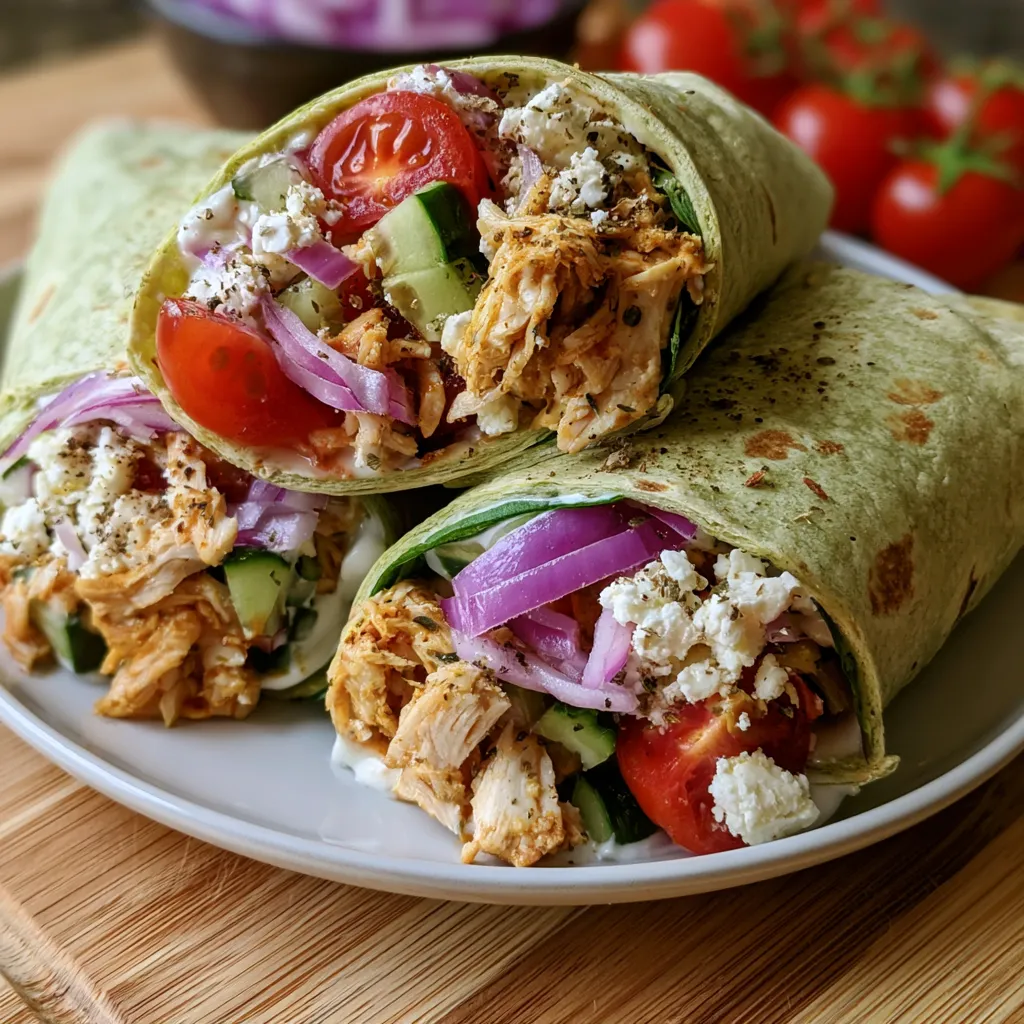 greek chicken wraps