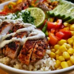 high protein chicken burrito bowl