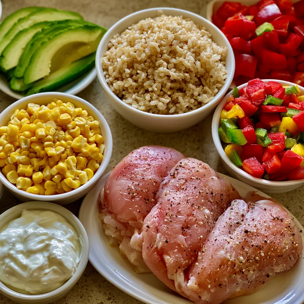 high protein chicken burrito bowl