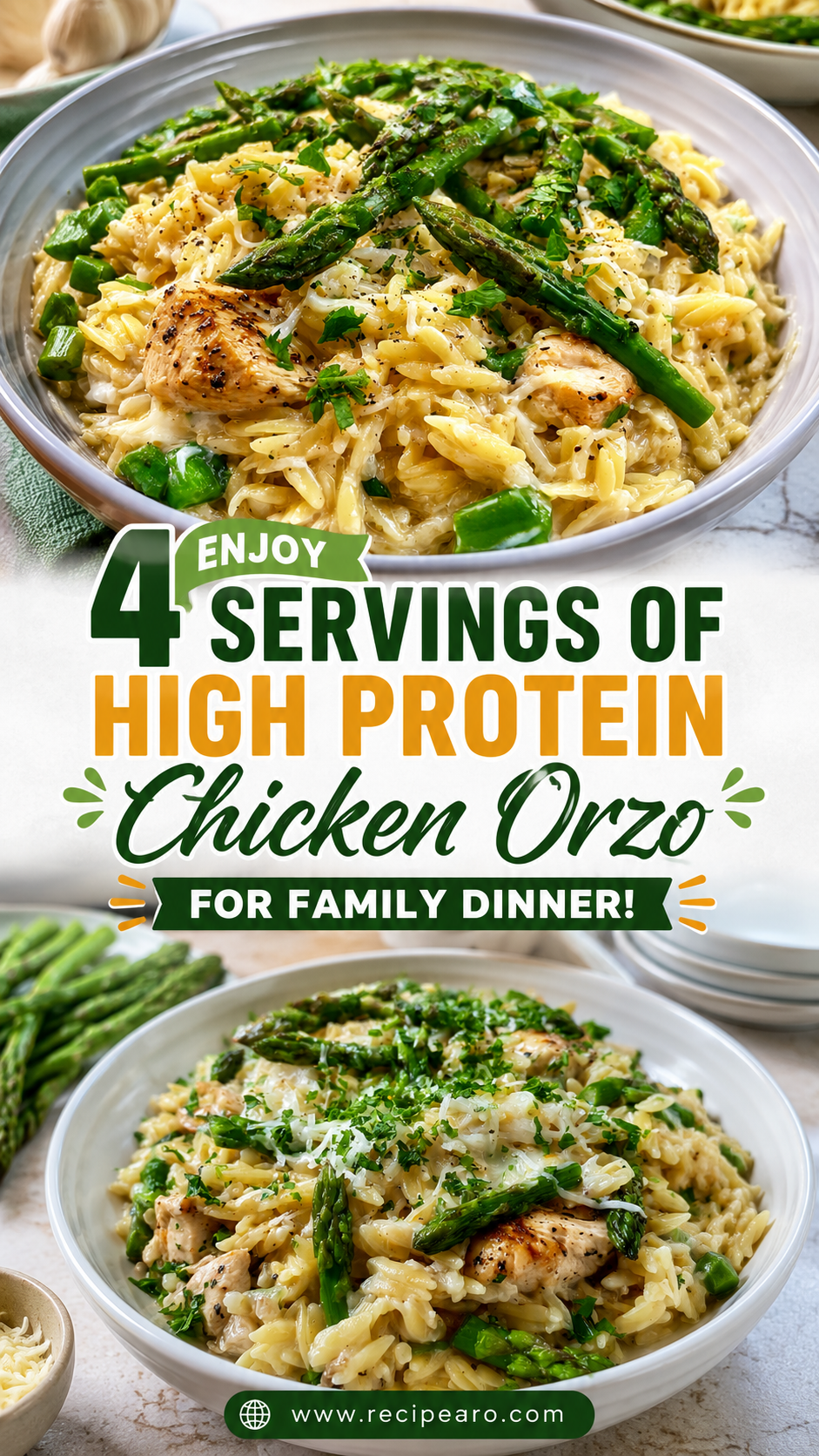 high protein chicken orzo