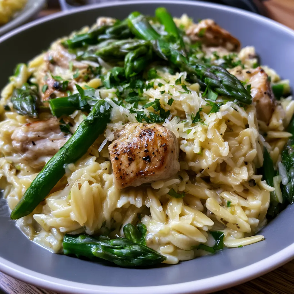 high protein chicken orzo