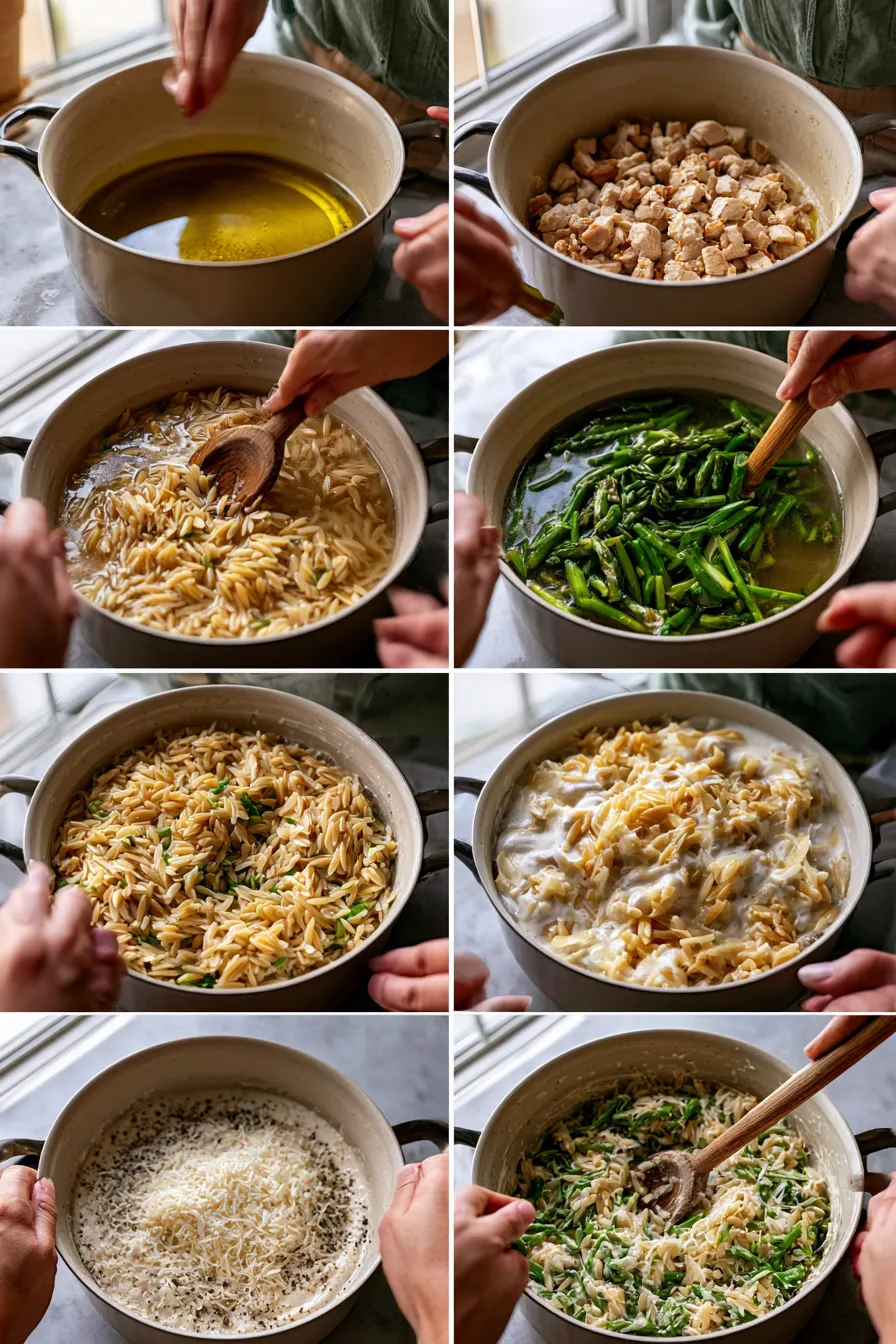 high protein chicken orzo