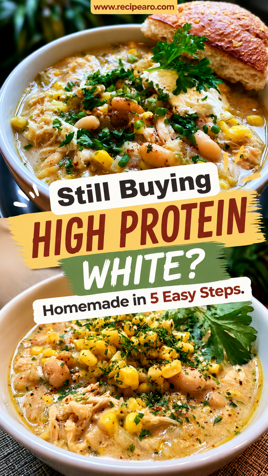 high protein white chicken chili