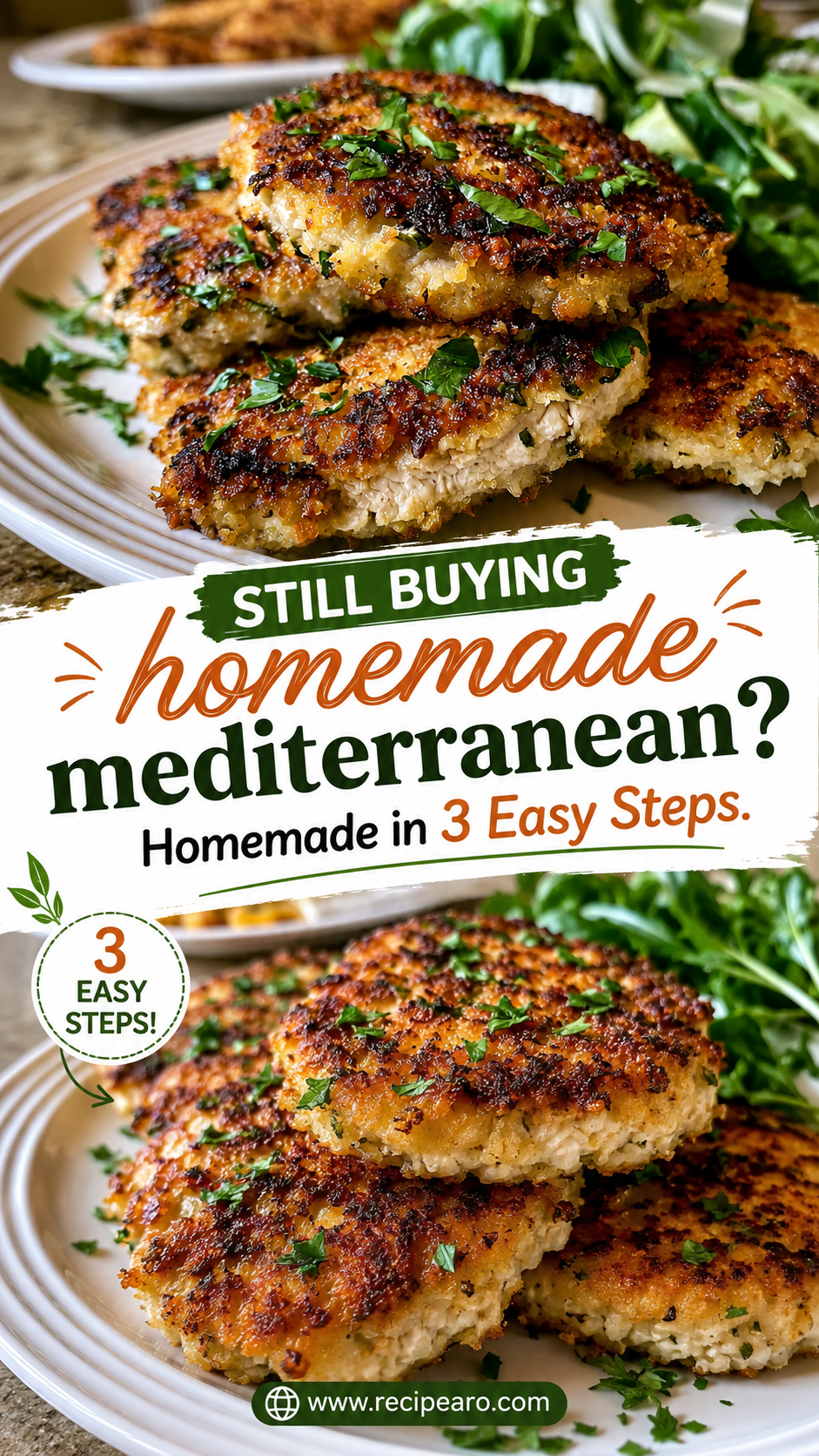 homemade mediterranean chicken cutlets