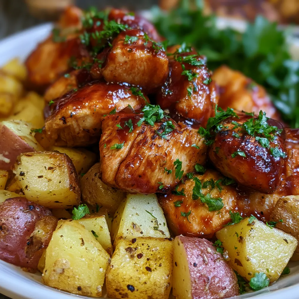 honey bbq chicken potatoes