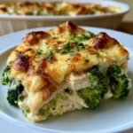 keto chicken alfredo broccoli bake