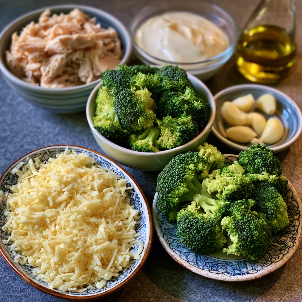 keto chicken alfredo broccoli bake