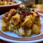 loaded chicken and potato casserole