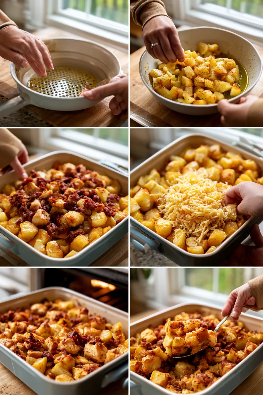 loaded chicken and potato casserole