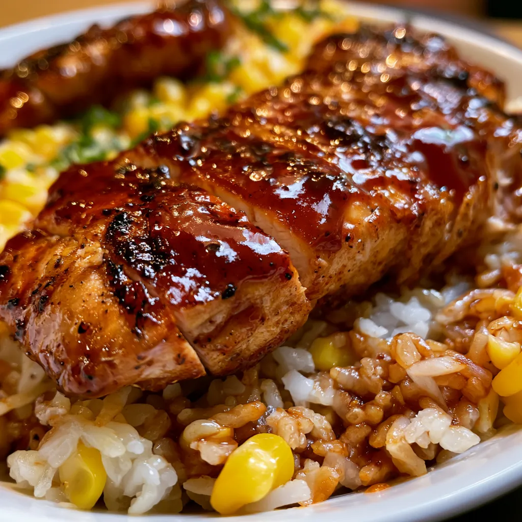 one pan bold honey bbq chicken rice
