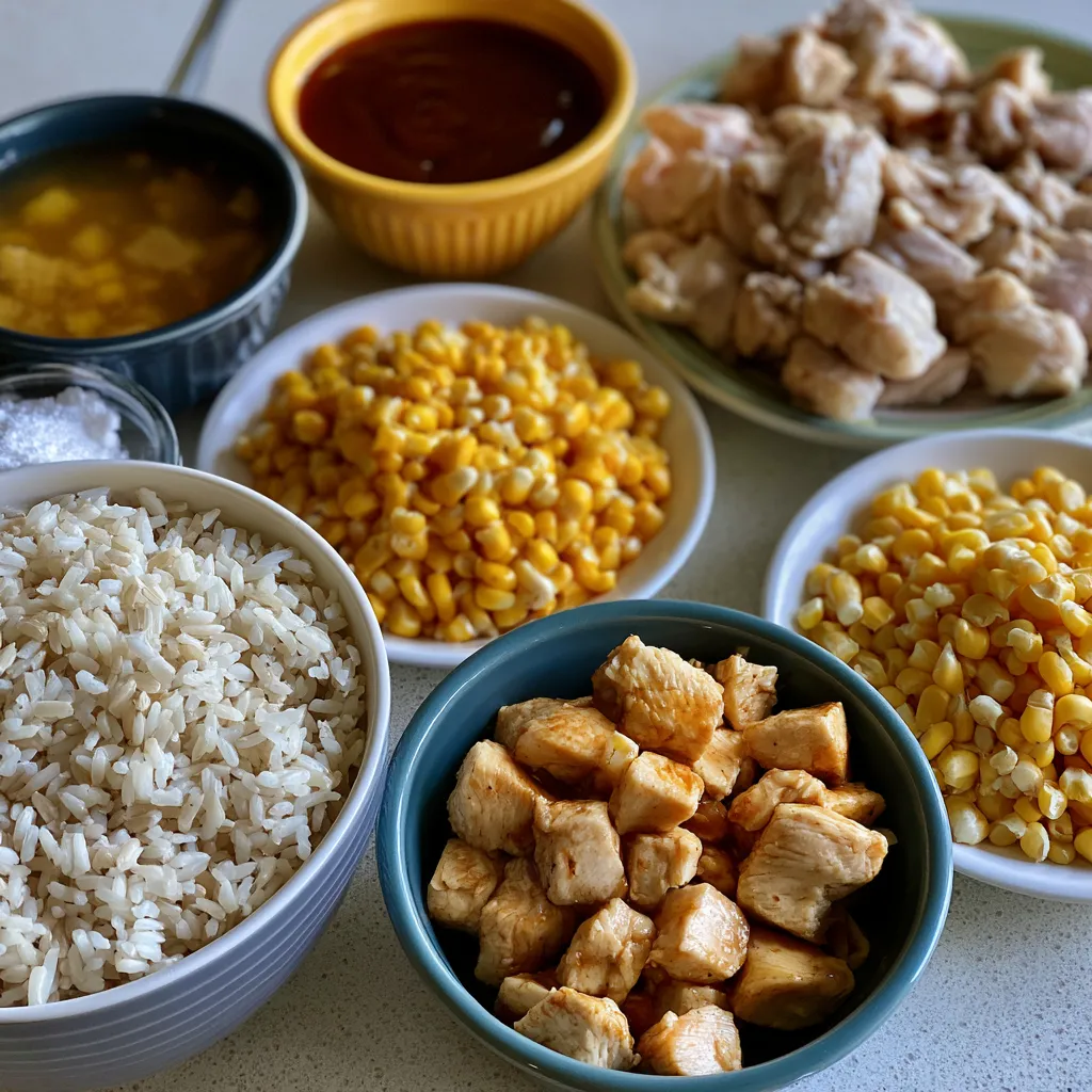 one pan bold honey bbq chicken rice