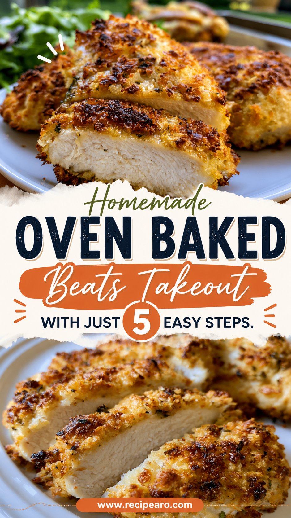oven baked parmesan crusted chicken