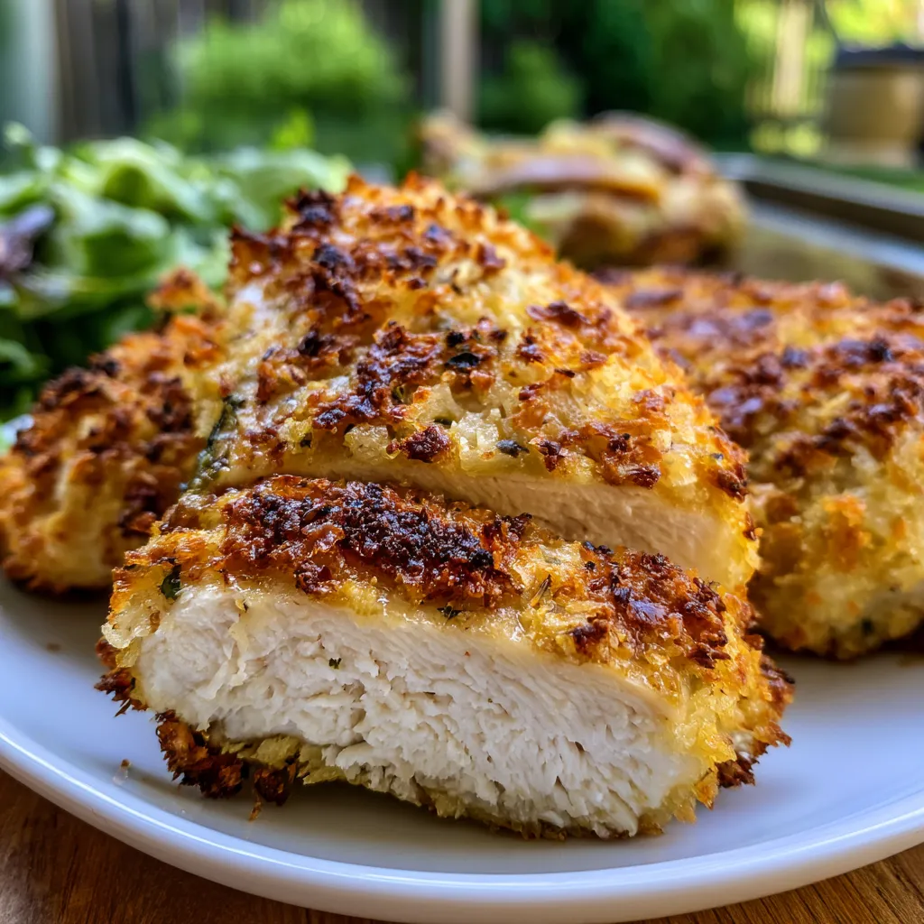oven baked parmesan crusted chicken