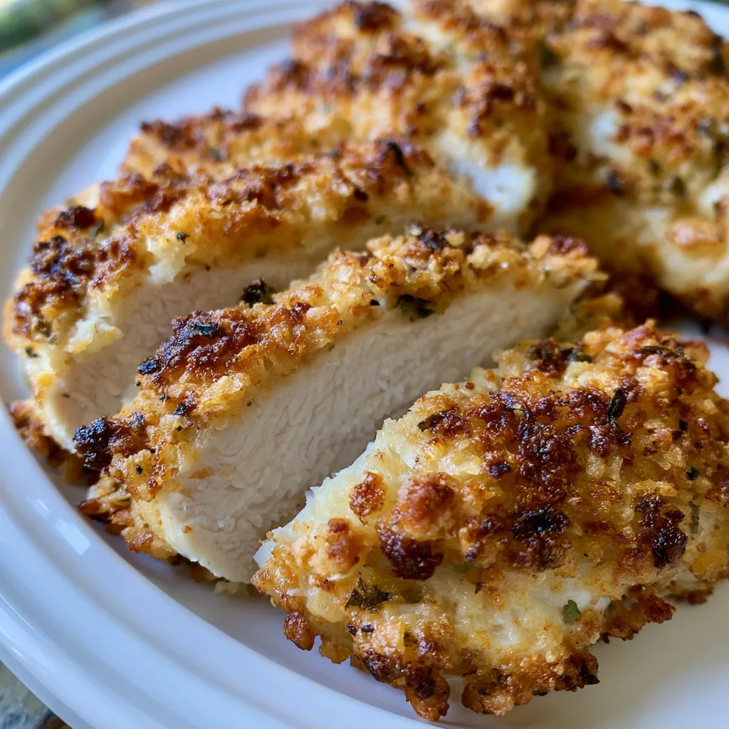 oven baked parmesan crusted chicken