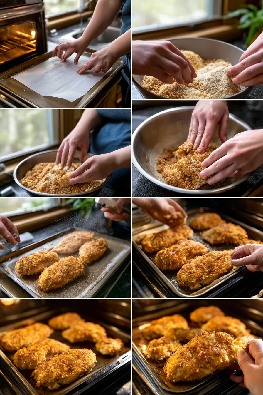 oven baked parmesan crusted chicken