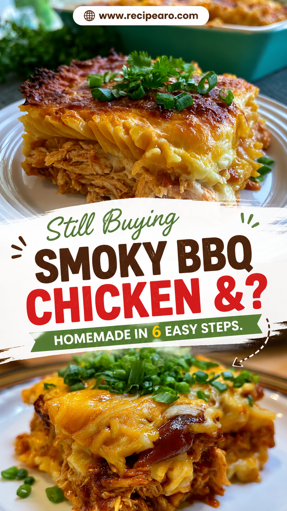 smoky bbq chicken & cheddar pasta bake