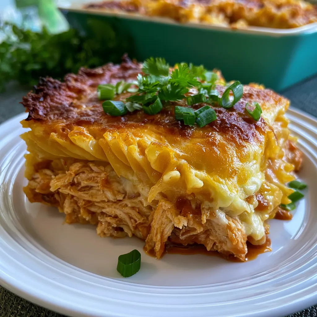 smoky bbq chicken & cheddar pasta bake