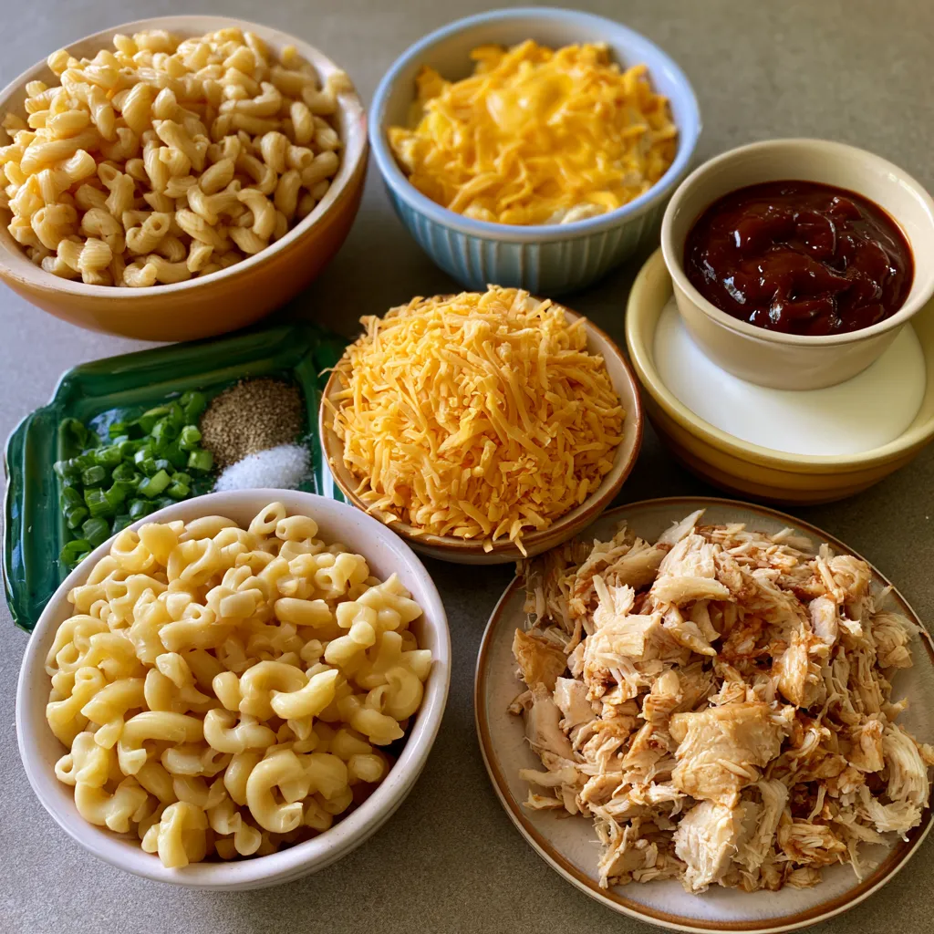 smoky bbq chicken & cheddar pasta bake